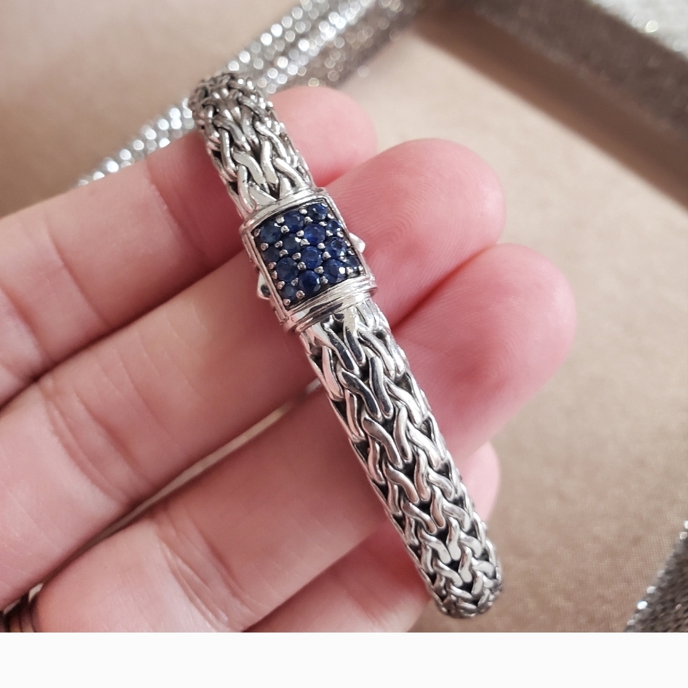 John Hardy Silver and Blue Bracelet